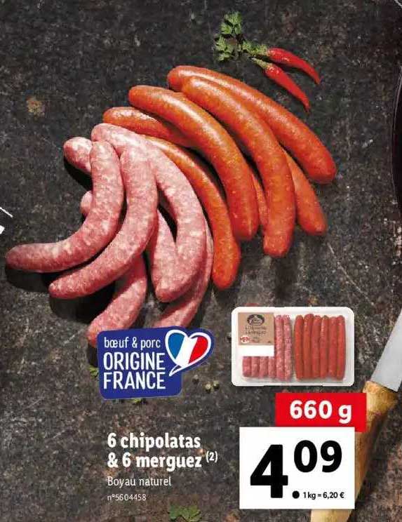 6 Chipolatas & 6 Merguez