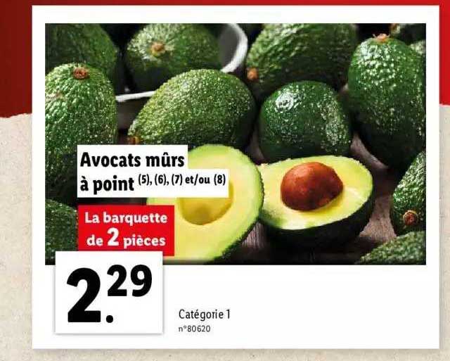 avocats mûrs à point