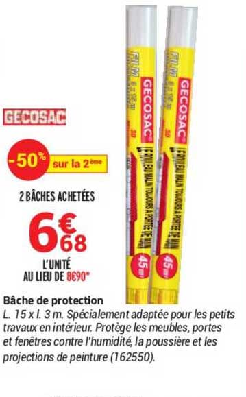 bâche de protection gecosac
