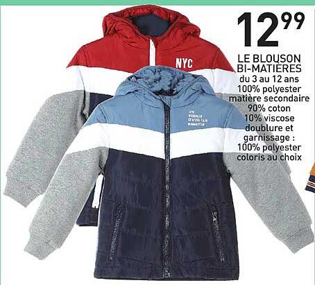 blouson bi-matières