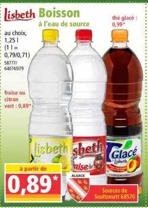 boisson à l'eau de source lisbeth