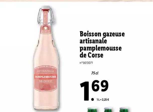 Boisson Gazeuse Artisanale Pamplemousse De Corse