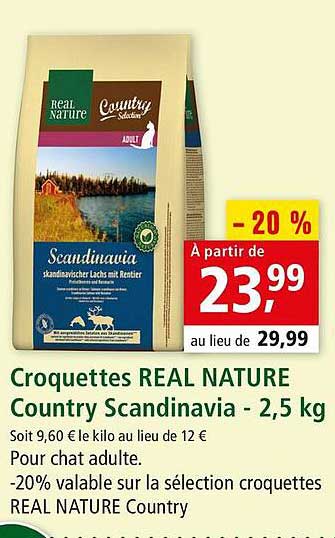 croquettes real nature country scandinavia - 2,5 kg