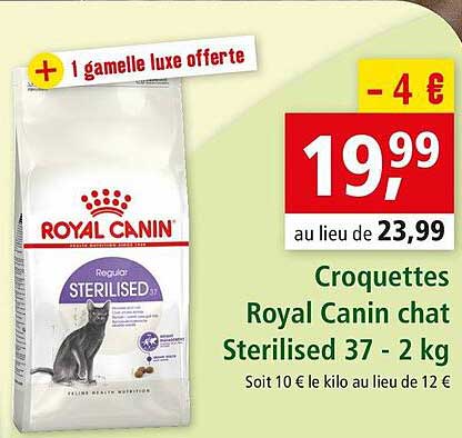 croquettes royal canin chat sterilised 37 - 2 kg