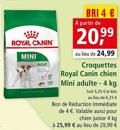 croquettes royal canin chien mini adulte - 4 kg