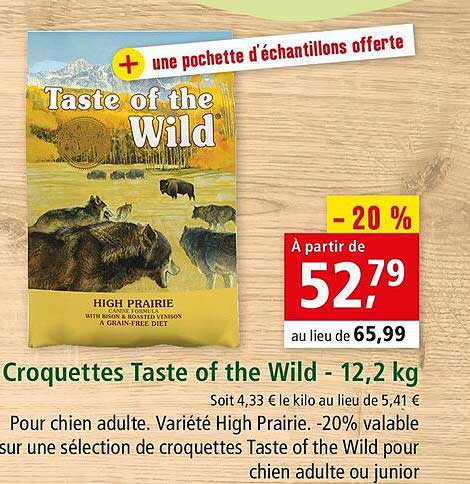 Croquettes Taste Of The Wild - 12,2 Kg