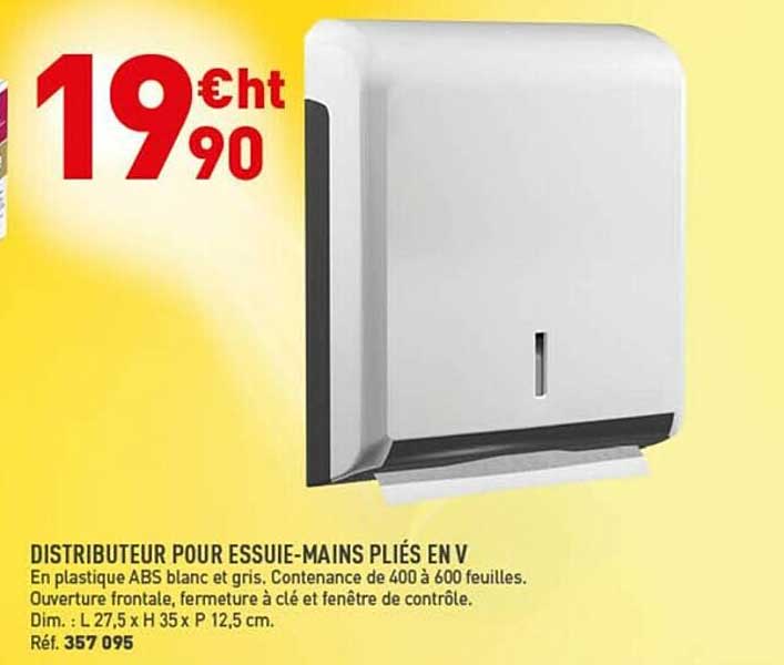 distributeur pour essuie-mains pliés en v