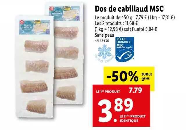 Dos De Cabillaud Msc