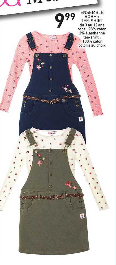 ensemble robe + tee-shirt