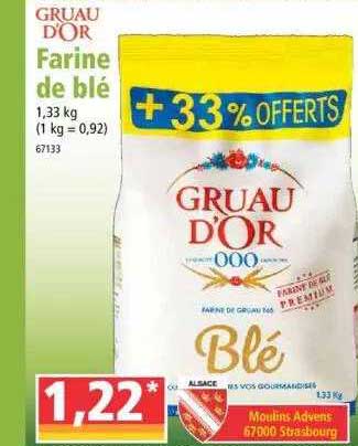 farine de blé gruau d'or