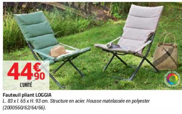 fauteuil pliant loggia