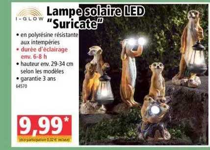 lampe solaire led "suricate" i-glow