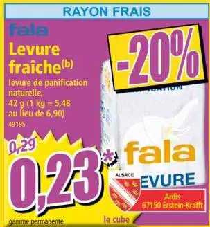 levure fraîche fala