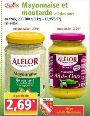 Mayonnaise Et Moutarde Ail Des Ours Alélor