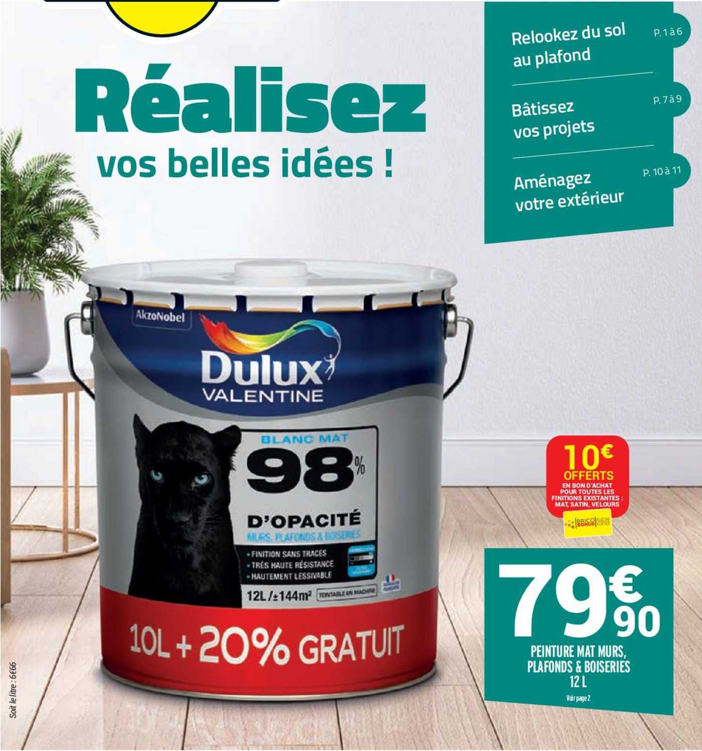 peinture mat murs, plafonds & boiseries dulux valentine