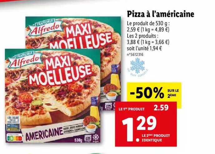Pizza à L'américaine Alfredo