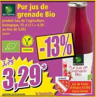 Pur Jus De Grenade Bio Bio Sonne