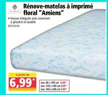 Rénove-matelas à Imprimé Floral "amiens"