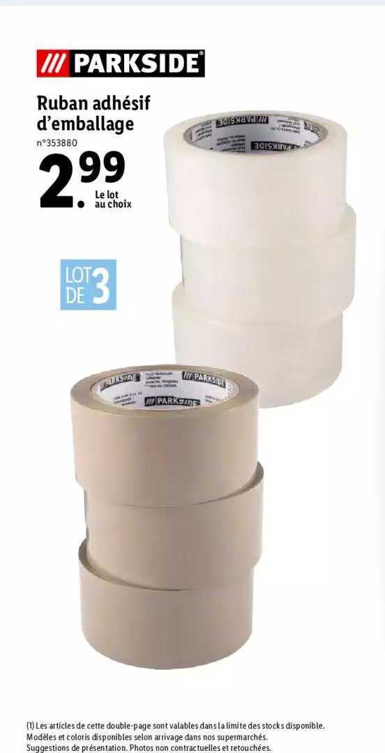 ruban adhésif d'emballage parkside