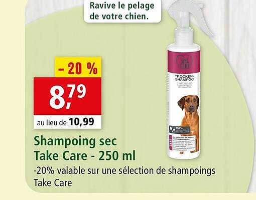 shampoing sec take care - 250 ml