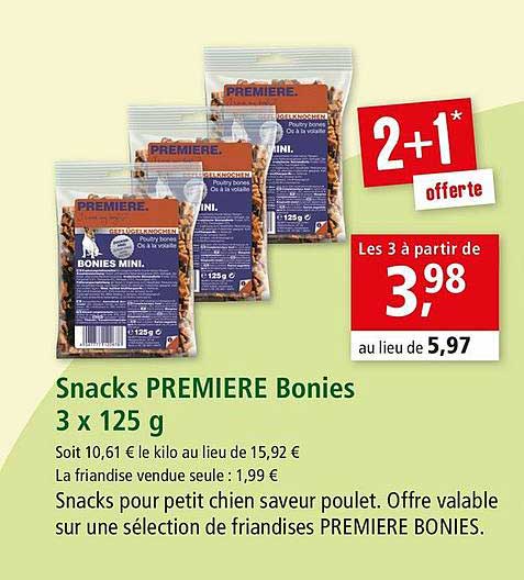 Snacks Première Bonies 3 X 125 G