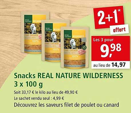snacks real nature wilderness 3 x 100 g