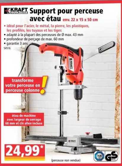 support pour perceuse avec étau kraft