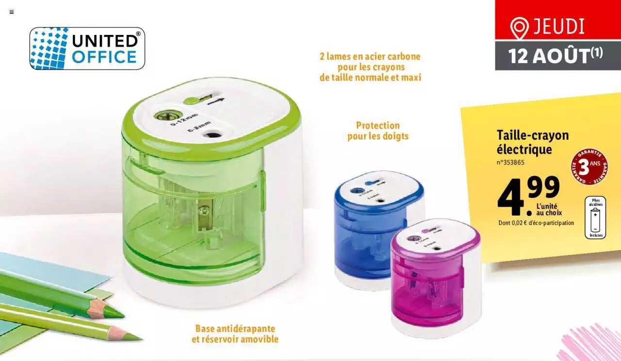 taille-crayon électrique