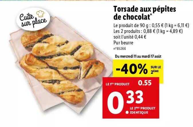 Torsade Aux Pépites De Chocolat