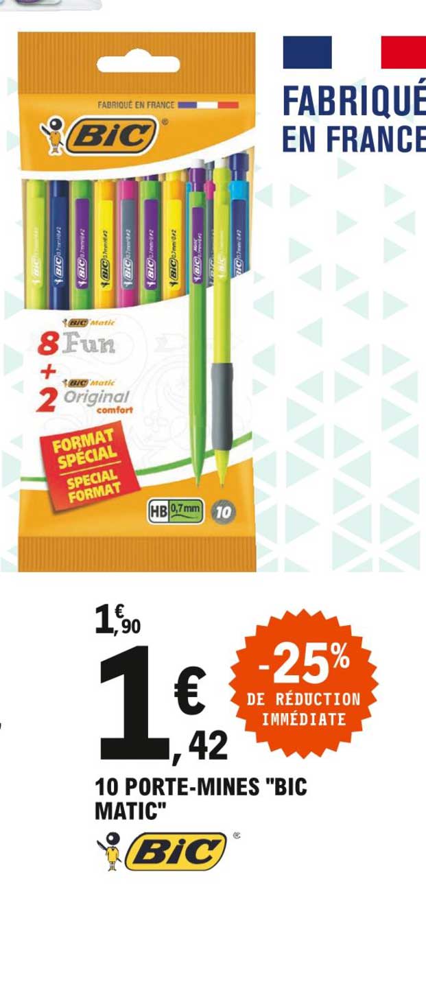 10 porte-mines "bic matic" bic