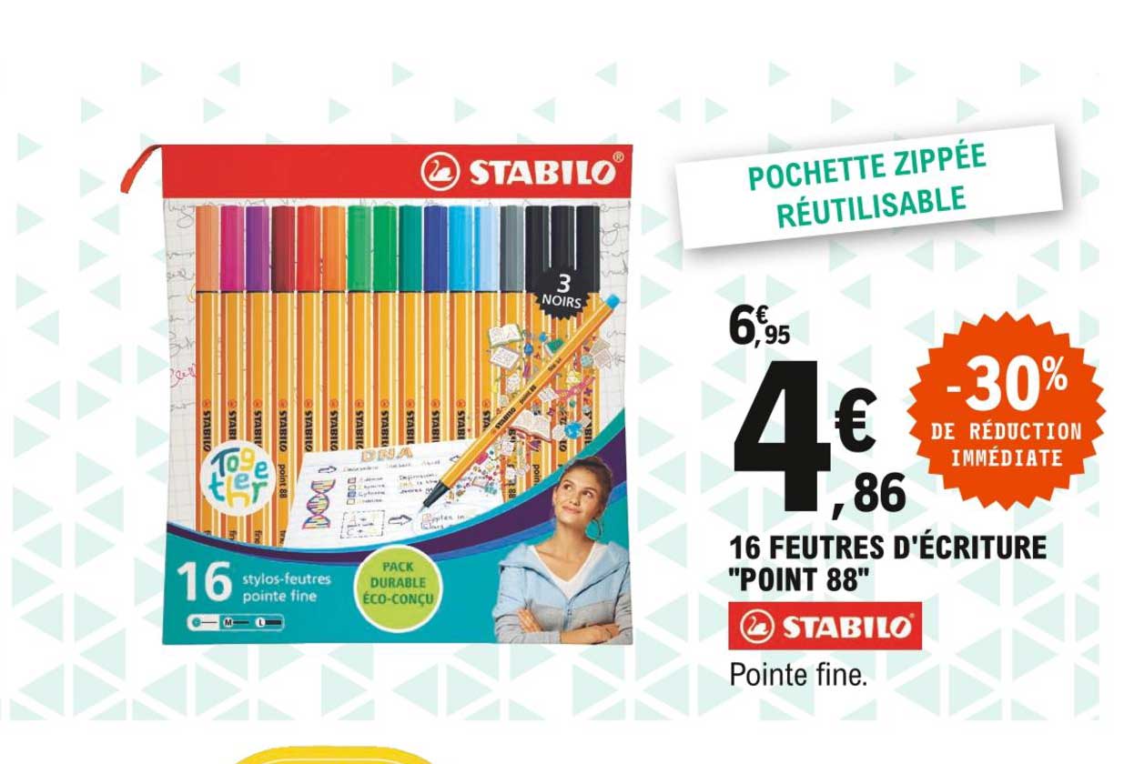 16 feutres d'écriture "point 88" stabilo