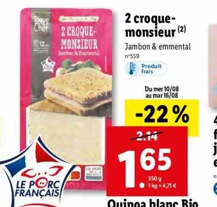 2 croque-monsieur