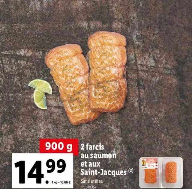 2 farcis au saumon et aux saint-jacques