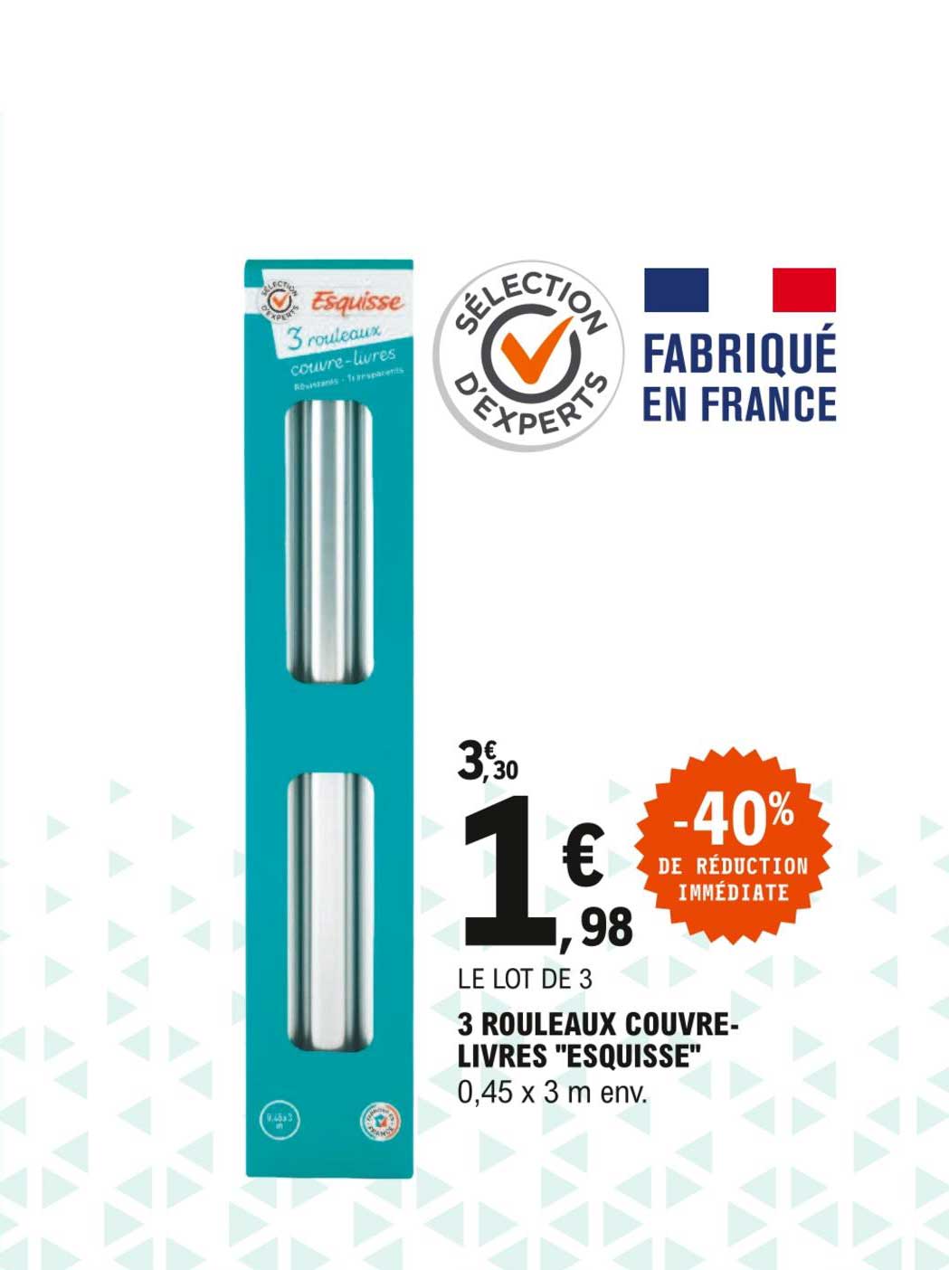 3 rouleaux couvre-livres "esquisse"