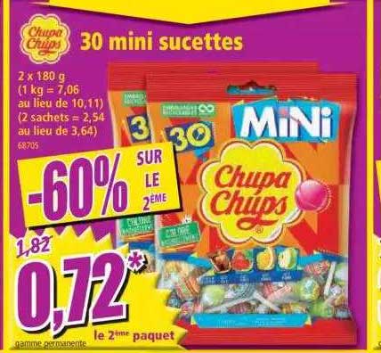 30 mini sucettes chupa chups