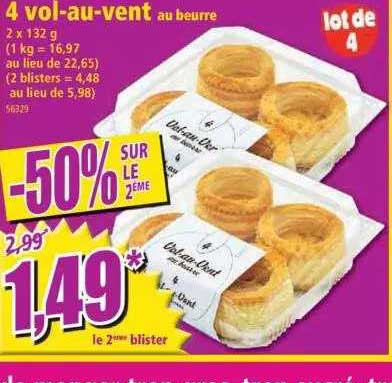 4 Vol-au-vent Au Beurre
