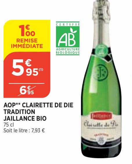 aop clairette de die tradition jaillance bo
