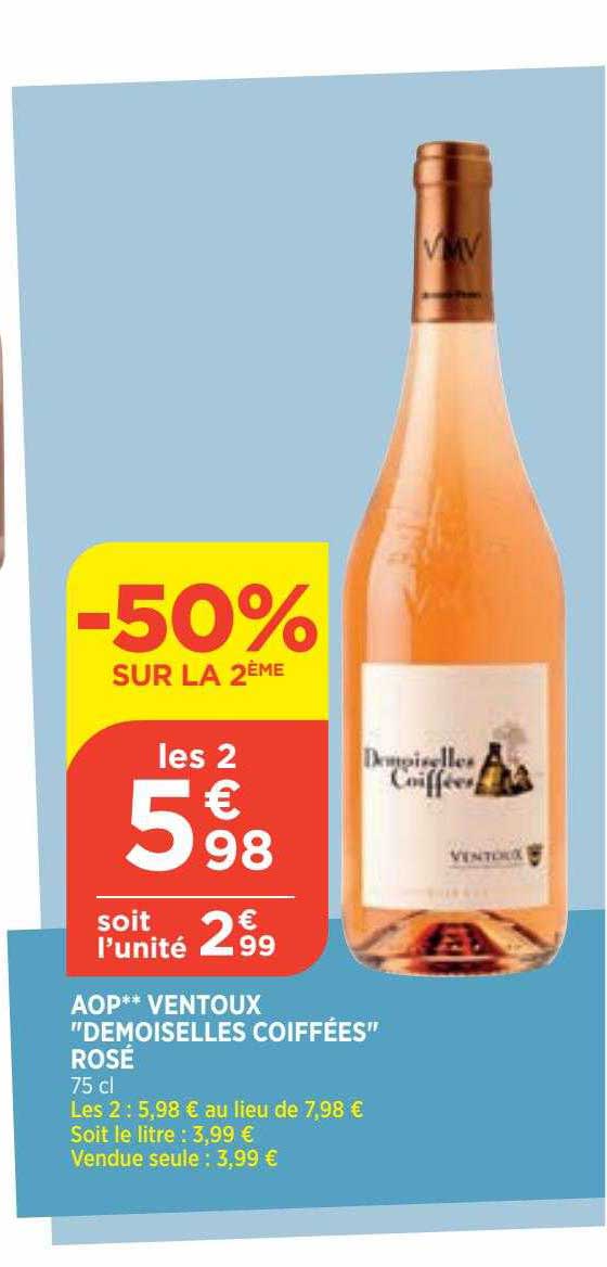 aop ventoux "demoiselles coiffées" rosé