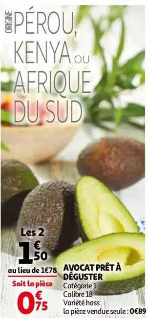 avocat prêt à déguster