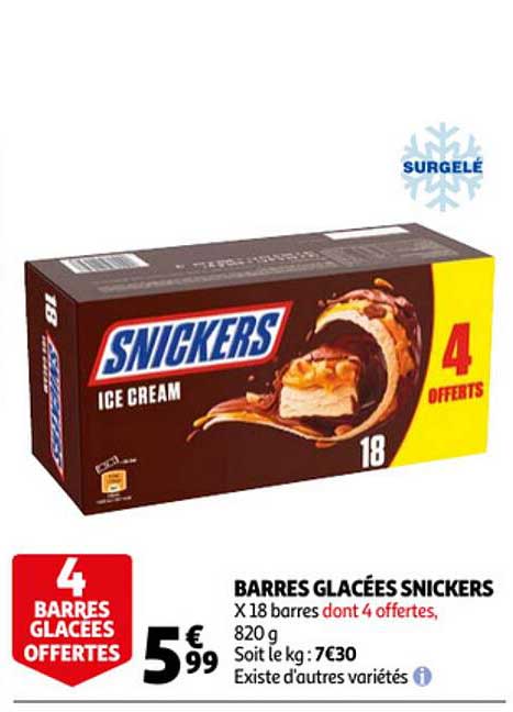 Barres Glacées Snickers