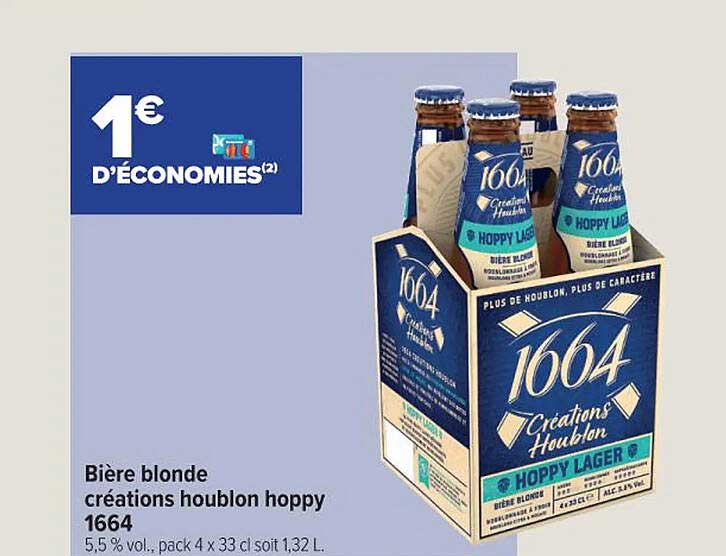 bière blonde créations houblon hoppy 1664
