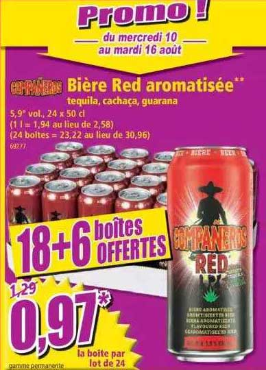 bière red aromatisée tequila, cachaça, guarana