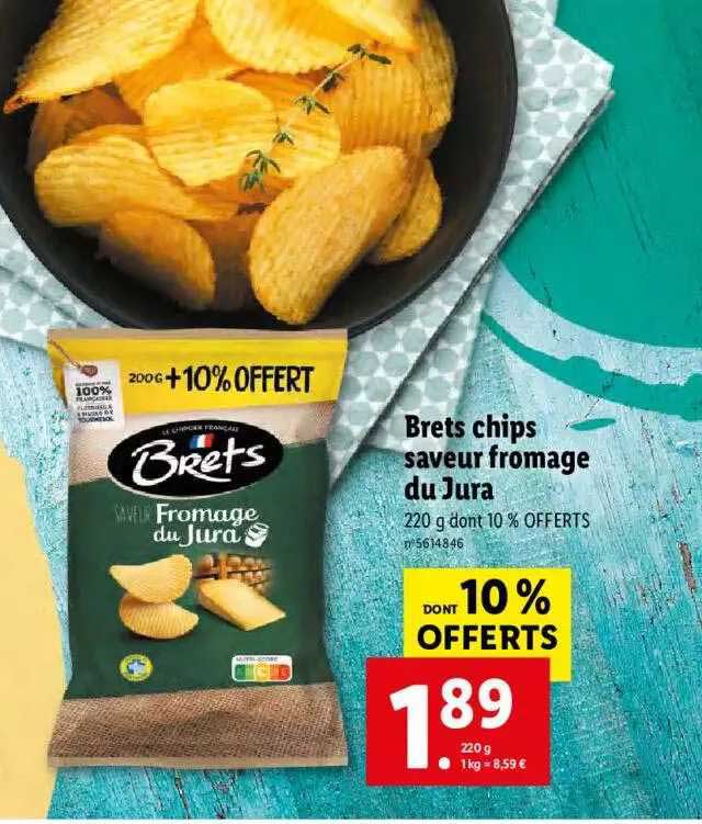 Brets Chips Saveur Fromage Du Jura