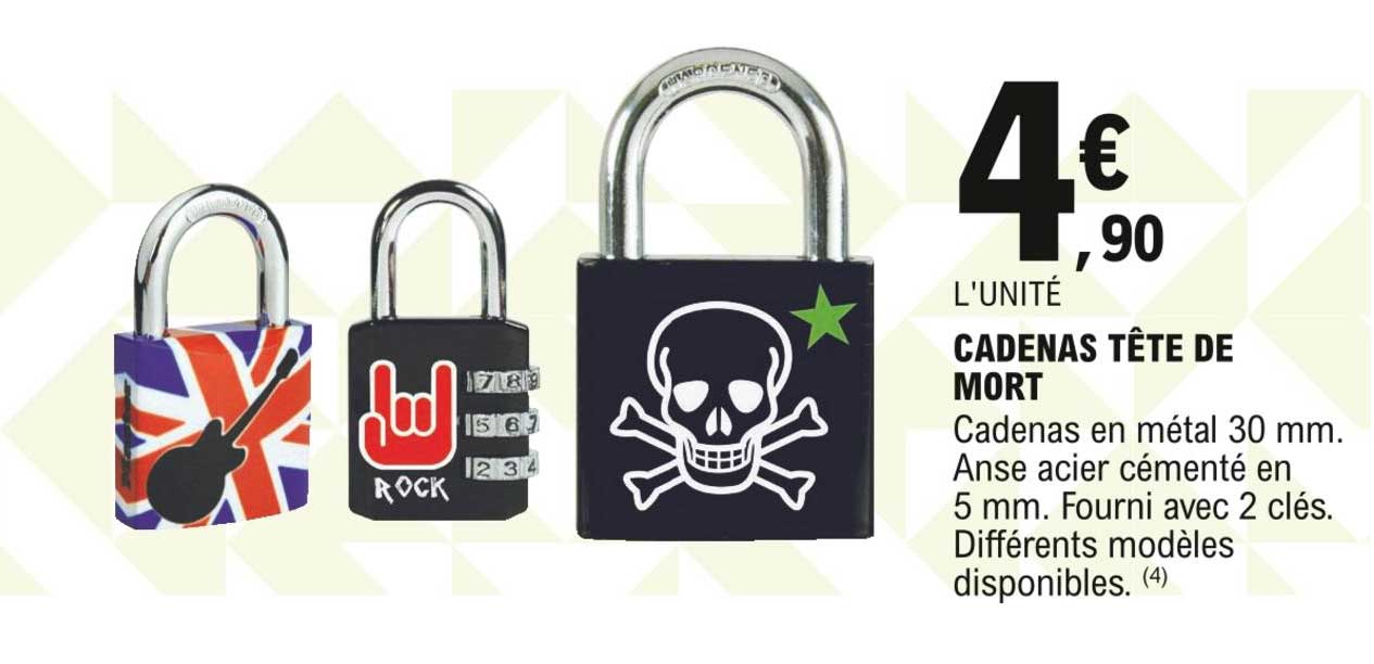 cadenas tête de mort