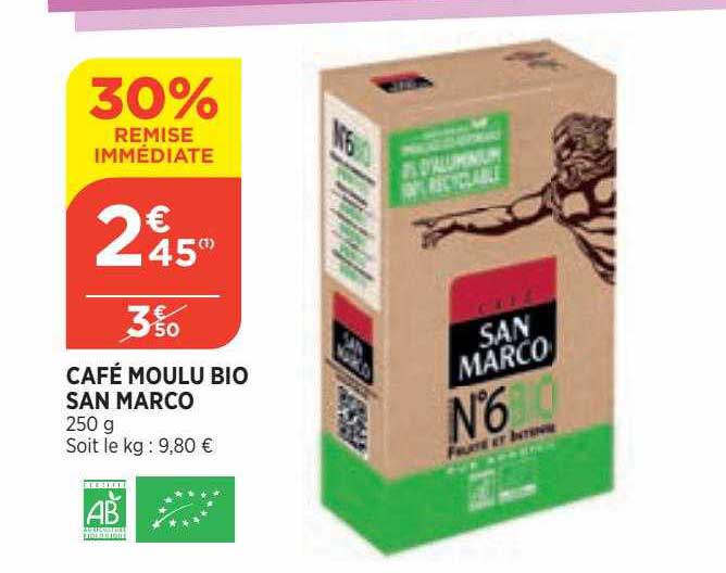 café moulu bio san marco