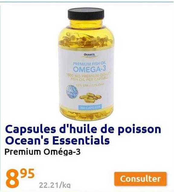 capsules d'huile de poisson ocean's essentials