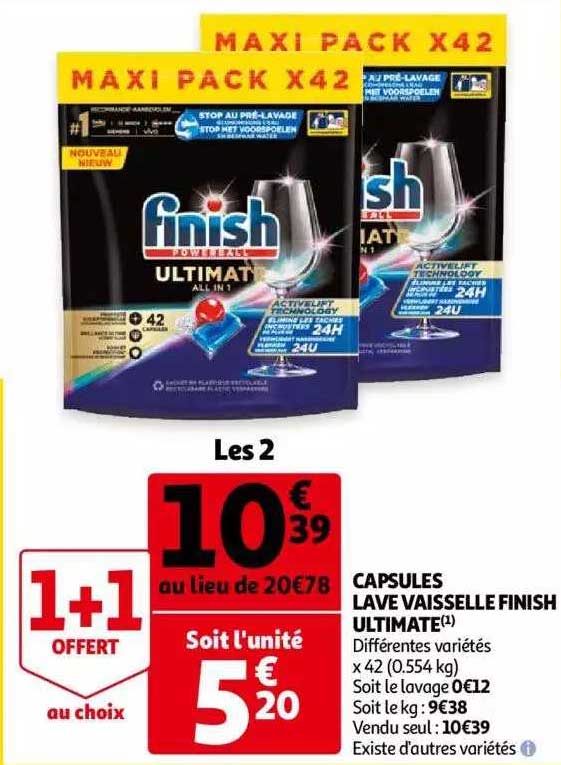capsules lave vaisselle finish ultimate
