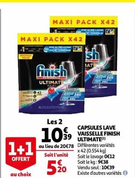 capsules lave vaisselle finish ultimate