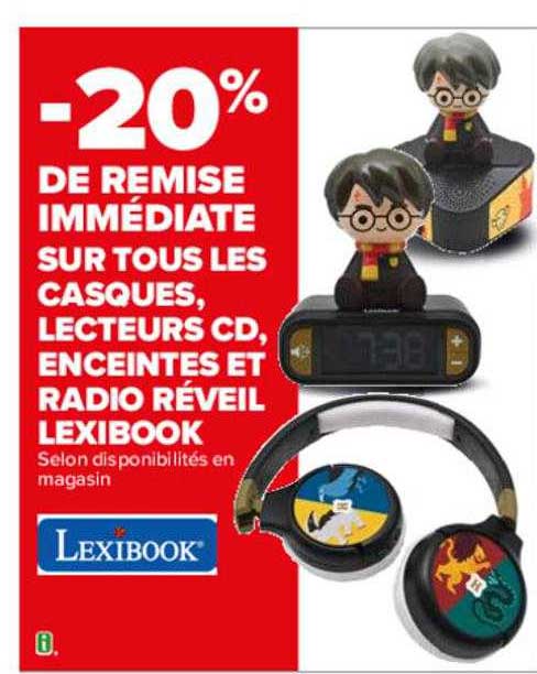 casques, lecteurs cd, enceintes et radio réveil lexibook