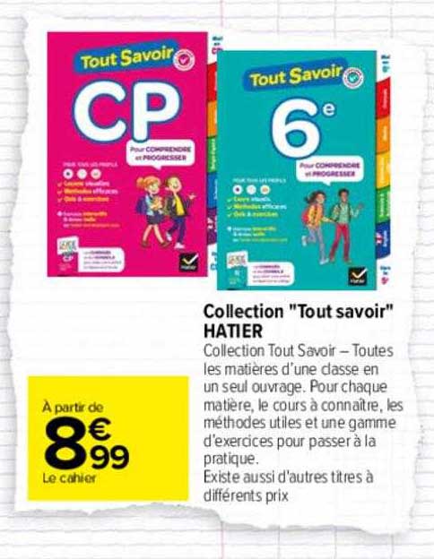 collection "tout savoir" hatier